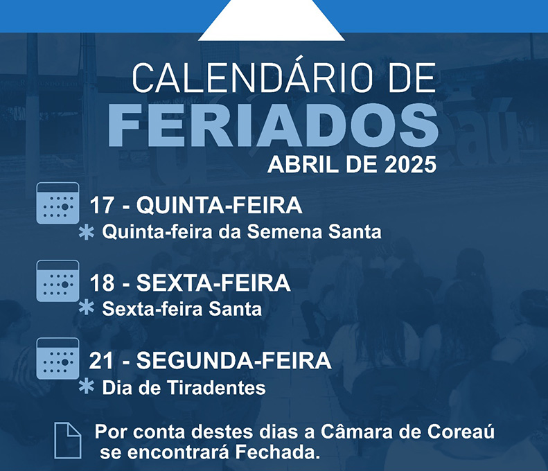 Calendário de Feriado - Semana Santa